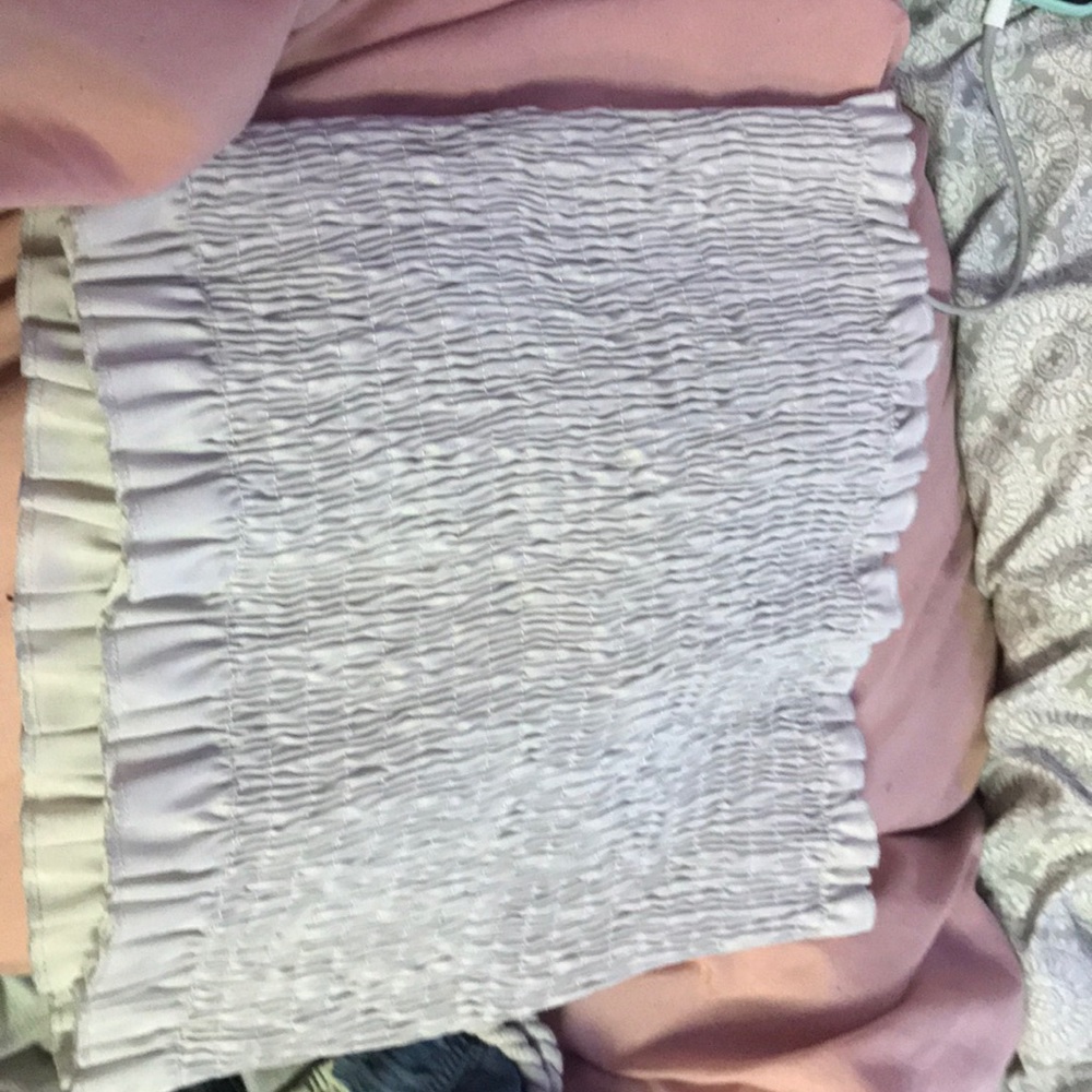Ruffled white crop top